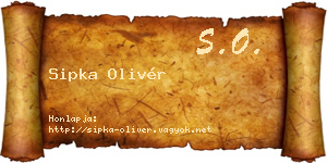 Sipka Olivér névjegykártya