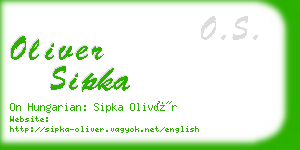 oliver sipka business card